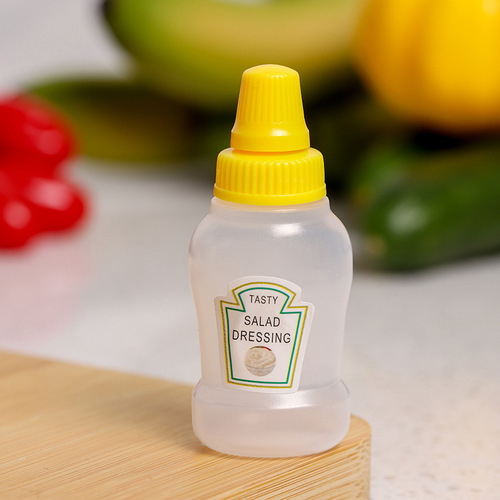5 pack Kitchen household mini seasoning bottle tomato salad honey extrusion sauce bottle