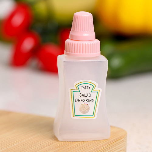 5 pack Kitchen household mini seasoning bottle tomato salad honey extrusion sauce bottle