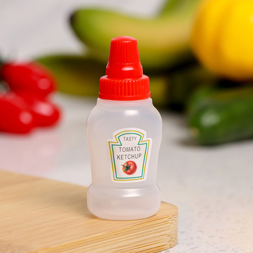 5 pack Kitchen household mini seasoning bottle tomato salad honey extrusion sauce bottle