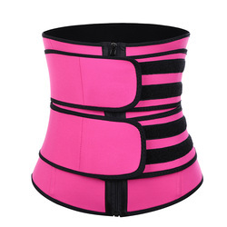 Waist Trainer Double Belt Short Torso Steel Boned Plus Size Waist Trainer Latex Corset Waist Trainer