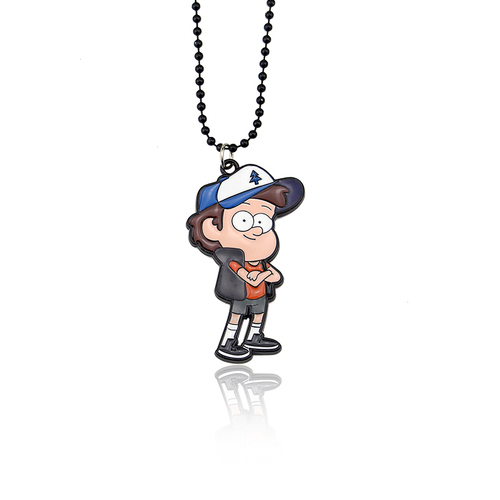 Gravity Falls Cartoon Jewelry Figure Toy Mabel Pines Stanley Necklaces Pendants