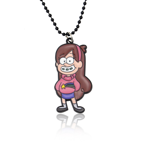 Gravity Falls Cartoon Jewelry Figure Toy Mabel Pines Stanley Necklaces Pendants