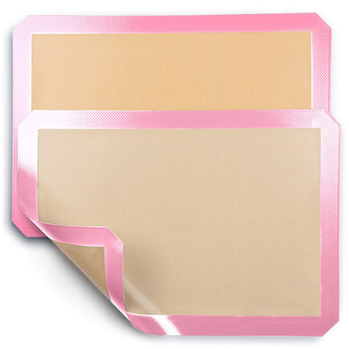 0.70mm thickness Professional food grade kitchen silicone baking sheets pink silicone baking mat nonstick