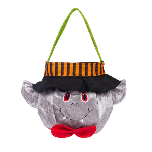 Halloween Decorations Hooded Round Tote Bag Halloween Party Cute Round Candy Gift Bag 