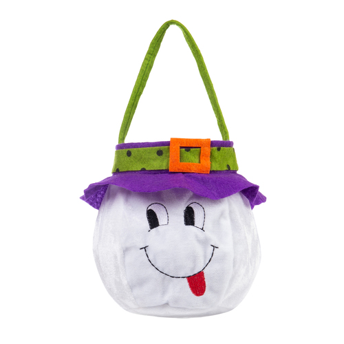Halloween Decorations Hooded Round Tote Bag Halloween Party Cute Round Candy Gift Bag 