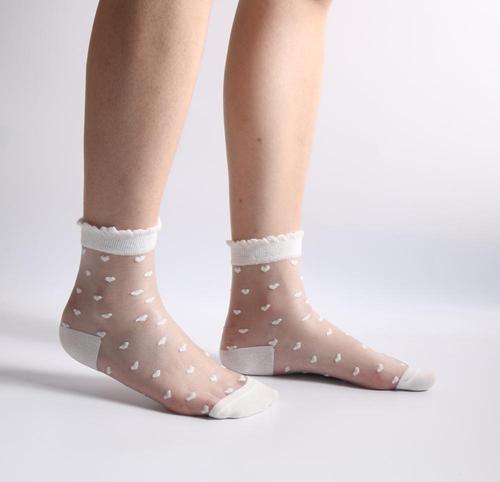 Summer Knitting Woman School Transparent Silk Quarter Girls Socks