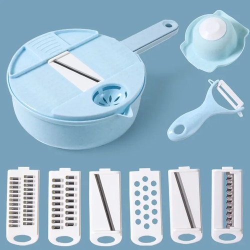 12 in 1 Fruit & Vegetable Tools Kitchen Gadgets Vegetable Chopper Slicer Rotate Multifunctional Vegetable Cutter