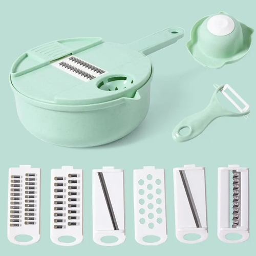 12 in 1 Fruit & Vegetable Tools Kitchen Gadgets Vegetable Chopper Slicer Rotate Multifunctional Vegetable Cutter