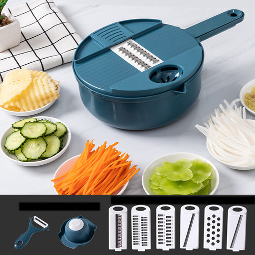12 in 1 Fruit & Vegetable Tools Kitchen Gadgets Vegetable Chopper Slicer Rotate Multifunctional Vegetable Cutter