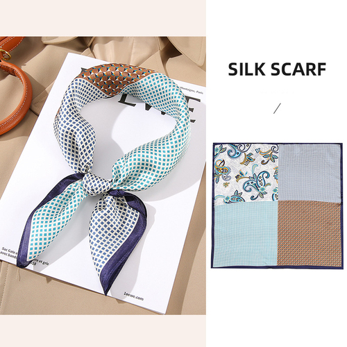 Ladies Scarf 53*53cm Small Square Scarf Fashion Design Print Women's Hair Silk Scarfs And Shawls