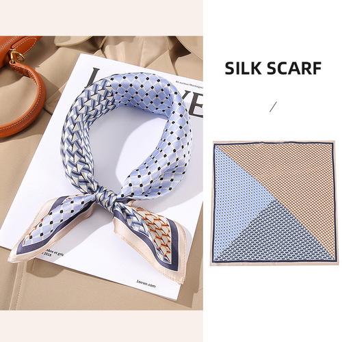 Ladies Scarf 53*53cm Small Square Scarf Fashion Design Print Women's Hair Silk Scarfs And Shawls
