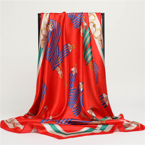 Fashion Plaid Scarves Women's Folar Classic Horse Print Scarves 90x90cm Square Scarves Headscarves