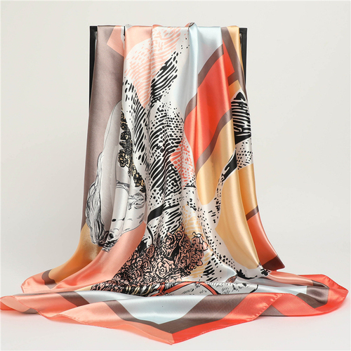 Fashion Plaid Scarves Women's Folar Classic Horse Print Scarves 90x90cm Square Scarves Headscarves