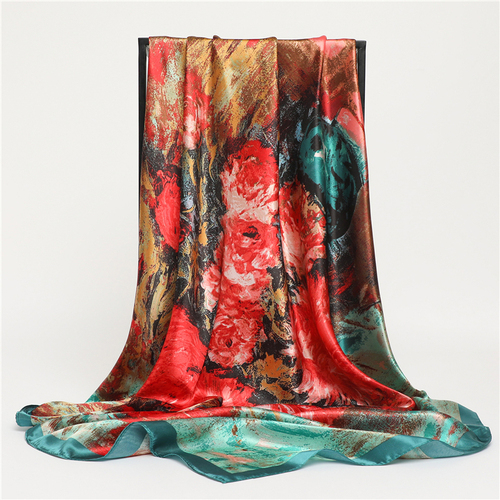 Fashion Plaid Scarves Women's Folar Classic Horse Print Scarves 90x90cm Square Scarves Headscarves