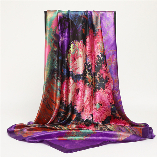 Fashion Plaid Scarves Women's Folar Classic Horse Print Scarves 90x90cm Square Scarves Headscarves