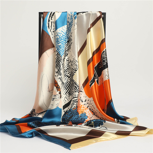 Fashion Plaid Scarves Women's Folar Classic Horse Print Scarves 90x90cm Square Scarves Headscarves