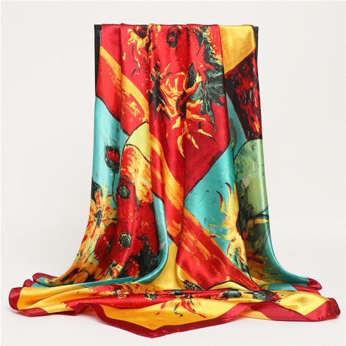 Fashion Plaid Scarves Women's Folar Classic Horse Print Scarves 90x90cm Square Scarves Headscarves