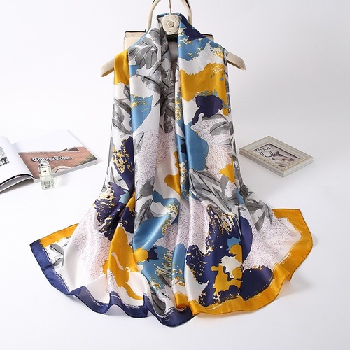 Fashion Style Emulation Silk Scarf Warm Scarf Temperament Wild Decorative Shawl Fashionable Elegant Women's Scarf 