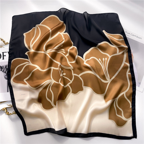 27 inch 70cm High quality Women Scarves Wrap Neckerchief Square Stain Silk Scarves