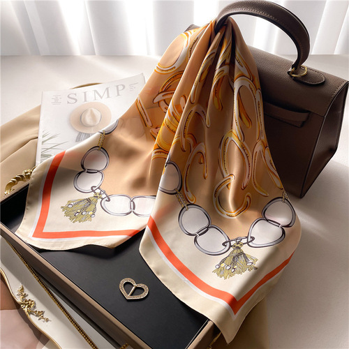 27 inch 70cm High quality Women Scarves Wrap Neckerchief Square Stain Silk Scarves