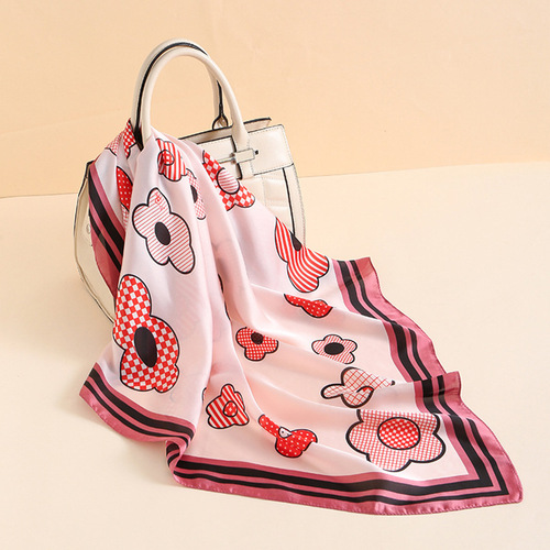 Cheap  good quality 70*70cm womens summer gauze printed scarfs viscose china necklace scarfs for women stylish