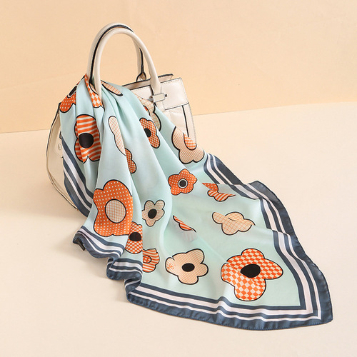 Cheap  good quality 70*70cm womens summer gauze printed scarfs viscose china necklace scarfs for women stylish