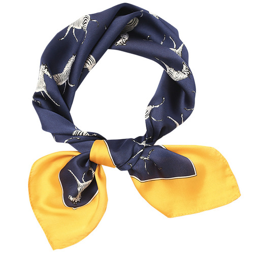 70*70cm Silk Satin Hair Scarf Animal Print Leopard Neck Scarf Summer Neckerchief for Women