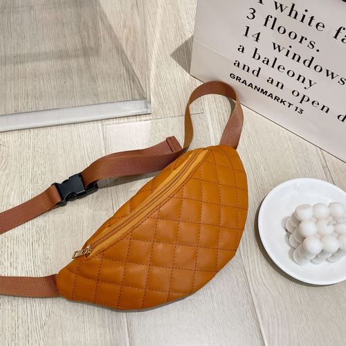 Casual Women PU Leather Fanny Pack Bag Fashion Banana Waist Bag Ladies Chest Bag
