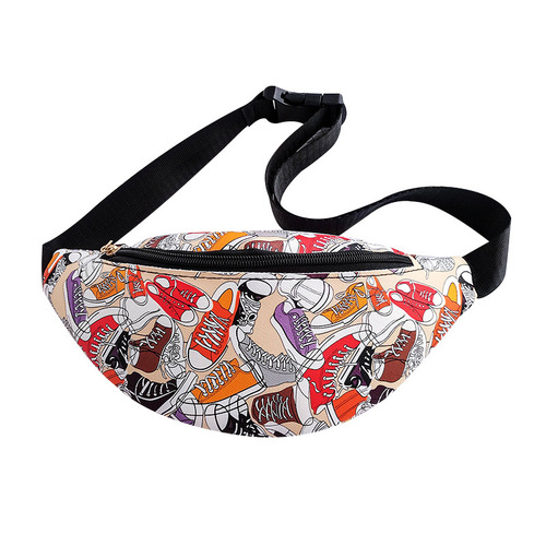 Europe and America Stylish Printed Chest Bag Hip Pack Waist Pack Belt Bag