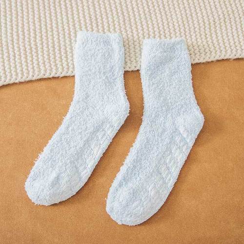 Womens Fuzzy Socks Cozy Soft Fleece Fluffy Warm Slipper Socks Winter Plush Crew  Tube Terry Fuzzy Cozy Socks for Women