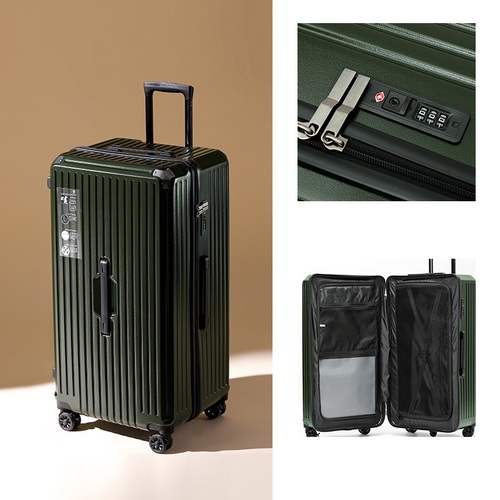 USB-C Charging Luggage with Five Wheels, Cup Holder, and TSA Lock