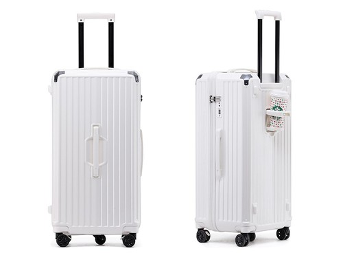 USB-C Charging Luggage with Five Wheels, Cup Holder, and TSA Lock