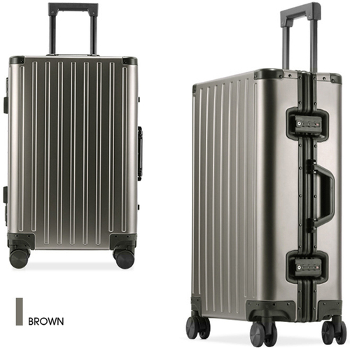 20 inches Spinner Carry on Luggage Suitcase, Double TSA Locks Pailox Metal Aluminium Frame Luggage Zipperless Luggage