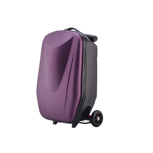 20-Inch Carry-On Travel Luggage with Built-In Scooter