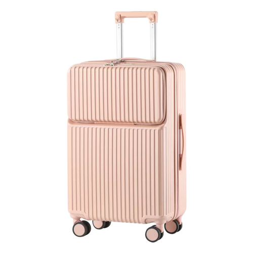 20 Inch Carry-On Luggage with Spinner Wheels: Cup Holder and Phone Holder