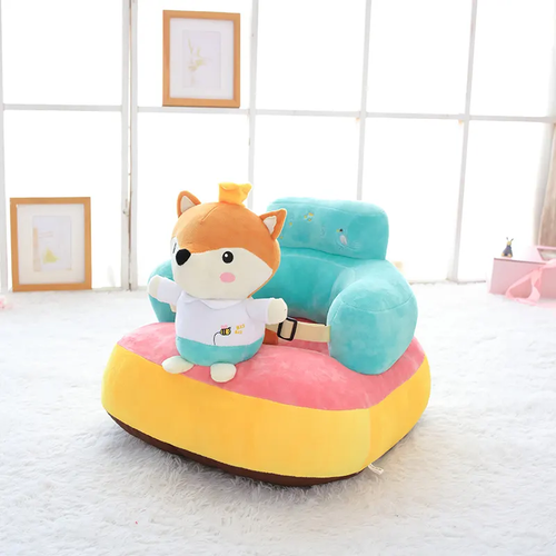 Cute Cartoon Lazy Sofa  Plush Foldable Kids Sofa Backrest Armchair For  Children Sofa Bed