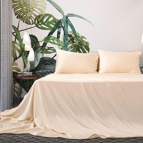 Luxurious Vegan Silk Tencel Bedding Set - Includes Silk Pillowcases and Sheets