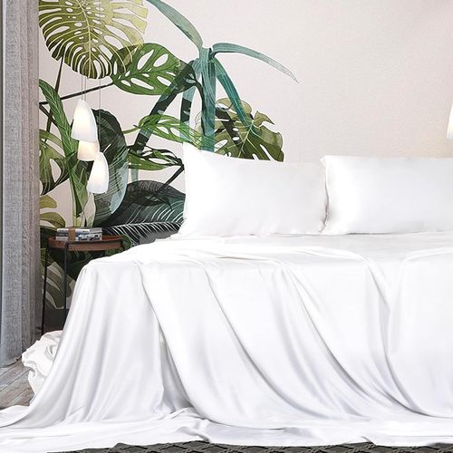 Luxurious Vegan Silk Tencel Bedding Set - Includes Silk Pillowcases and Sheets