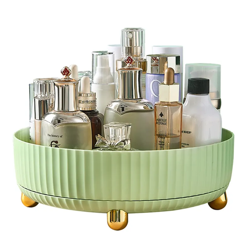 Multi-functional 360-Degree Rotating Storage Box Rack Shelf Turntable Organizer for Cosmetics, Seasoning Bottles