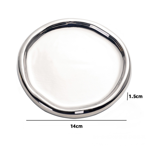 2024 White and Black Ceramic Cloud Plate - Desserts, Cake, Salad, Fruit, Key Chain, Jewelry Storage Display