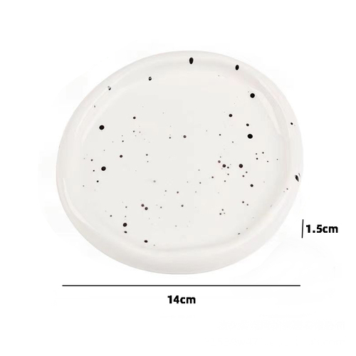 2024 White and Black Ceramic Cloud Plate - Desserts, Cake, Salad, Fruit, Key Chain, Jewelry Storage Display