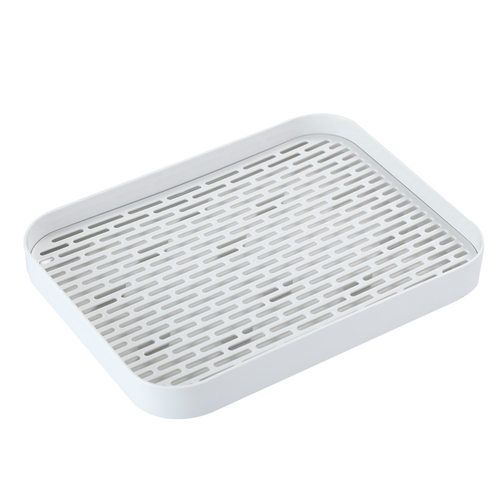 Tray for Bathroom & Kitchen Sink - Draining Board, Cup Drying Rack, Plastic Dish Drain Tray