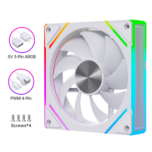 SNOWMAN Computer Fans Cooler 120mm Computer CPU Case Fan Silent Plastic Heatsink Materia