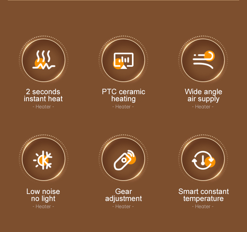 Portable Electric Heater Fan Electric Ptc Air Fan Heater Wall Mounted Heaters For Winter Home