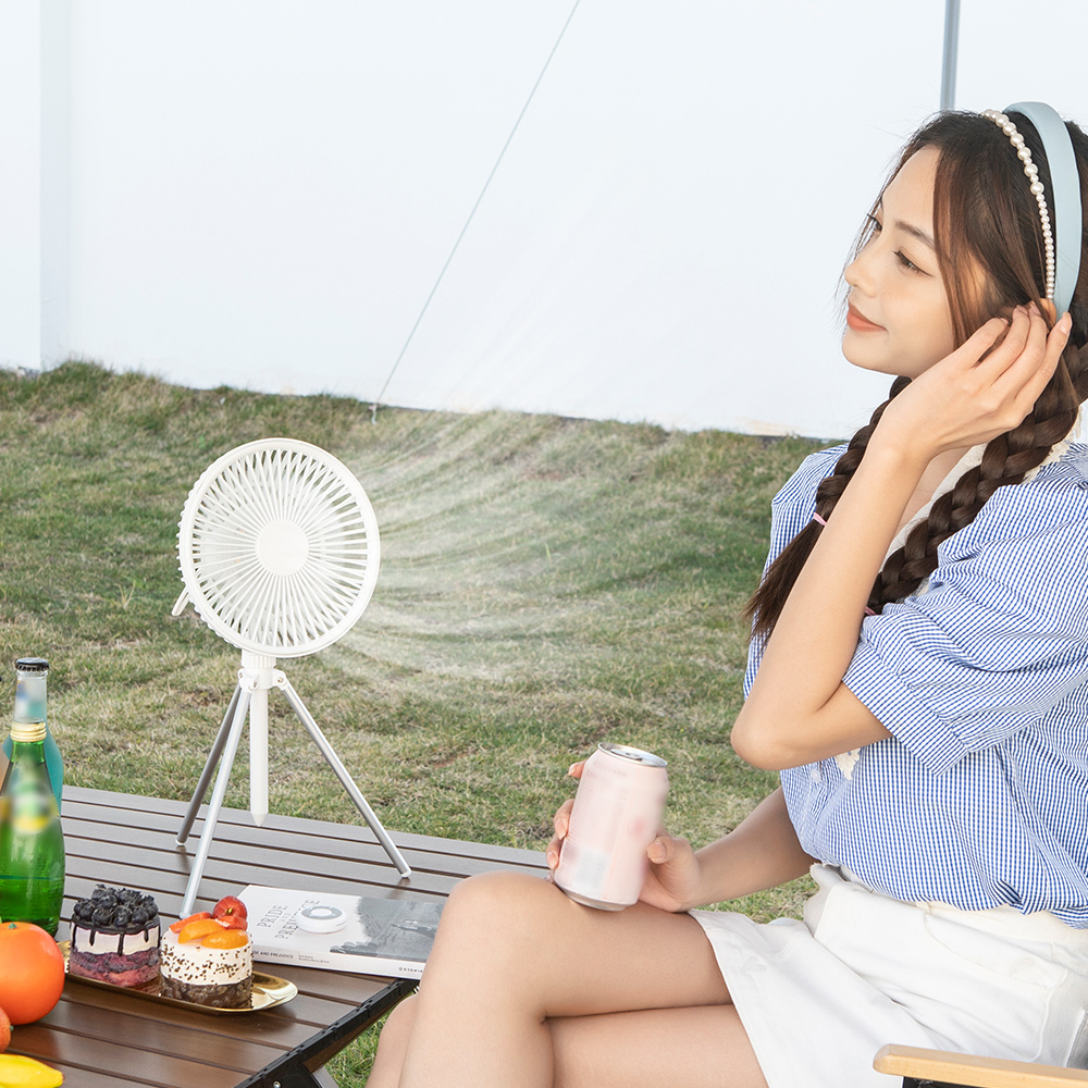 Remote Control Led Ceiling Portable Tent Camping Fan USB Rechargeable Fan and Light with Tripod