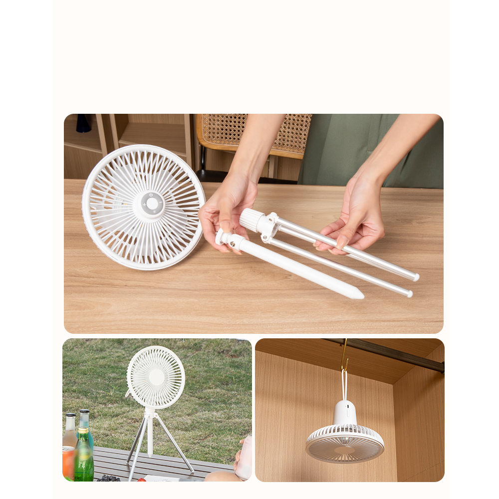 Remote Control Led Ceiling Portable Tent Camping Fan USB Rechargeable Fan and Light with Tripod