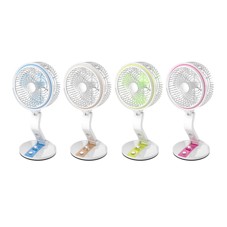 Mini Variety Folding Fan LED Desk Lamp Charging Fan, Random Color Delivery