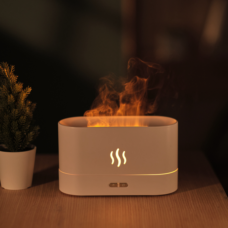 Aromatherapy Scent Diffuser Machine 3D Flame Aroma Diffuser USB Air Humidifier Aroma Diffuser With Night Light For Deskt
