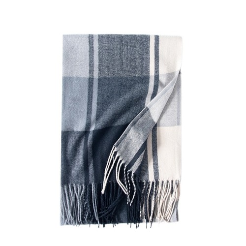 Autumn Winter Scarf Women's Long Scarf Retro Plaid Fringed Scarf Shawl
