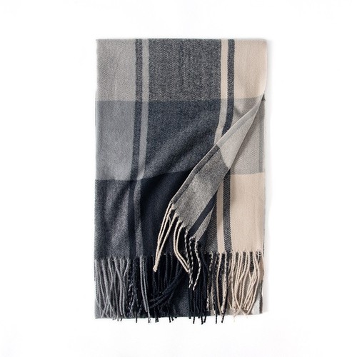 Autumn Winter Scarf Women's Long Scarf Retro Plaid Fringed Scarf Shawl